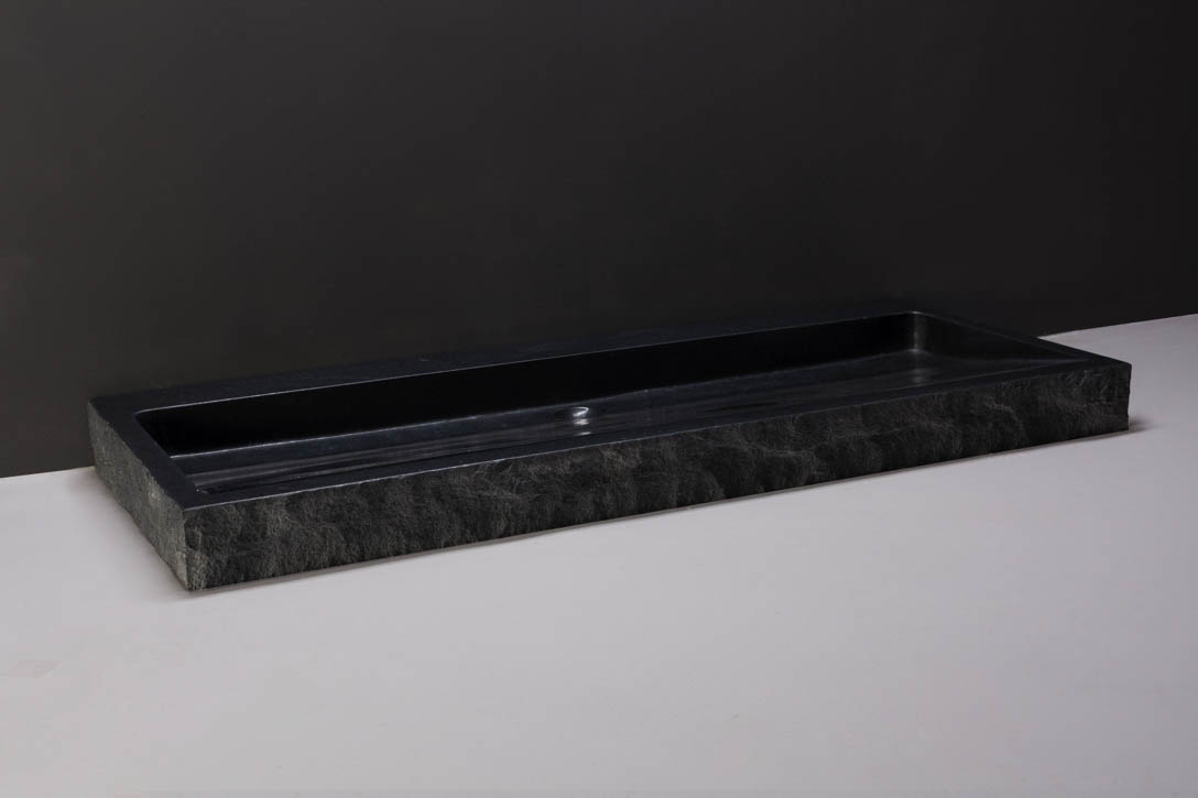 Forzalaqua Palermo wastafel 100x50cm met kraangat graniet gekapt
