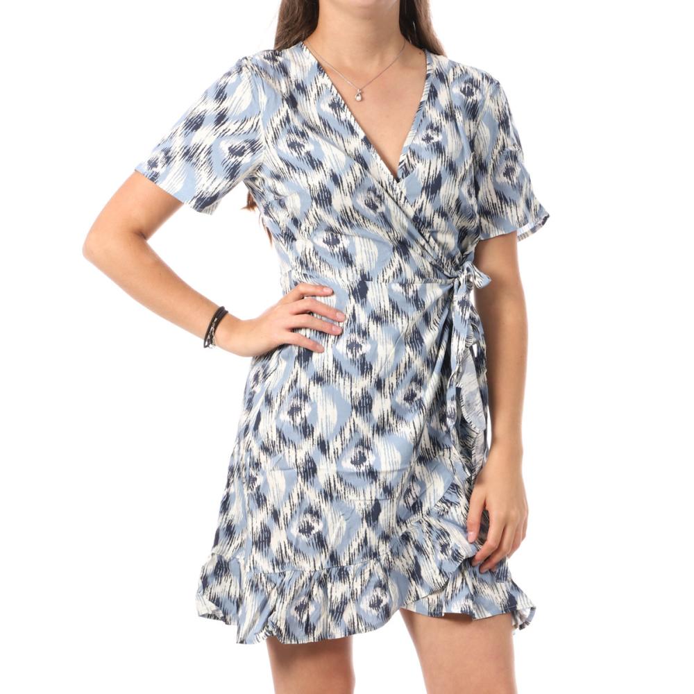 Only Robe Bleu Femme Only Marlie Wrap