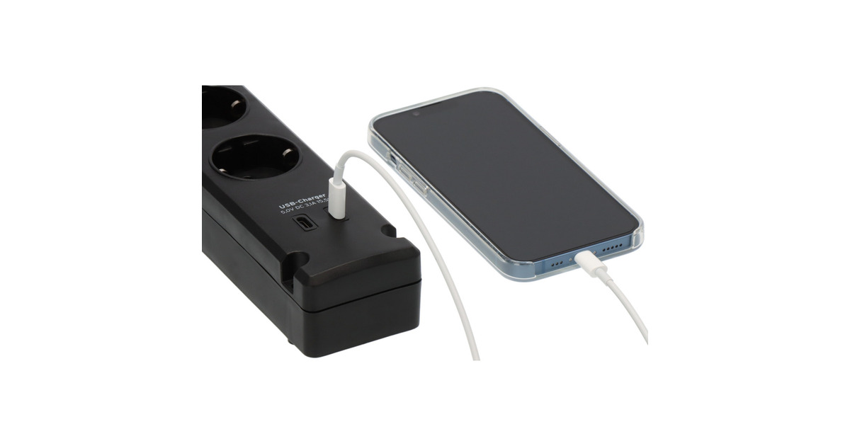 BrennenstuhlBremounta stekkerdoos 5-voudig met 2 USB C-laadcontactdozen stekkerdoos  (Zwart, 2x USB C)