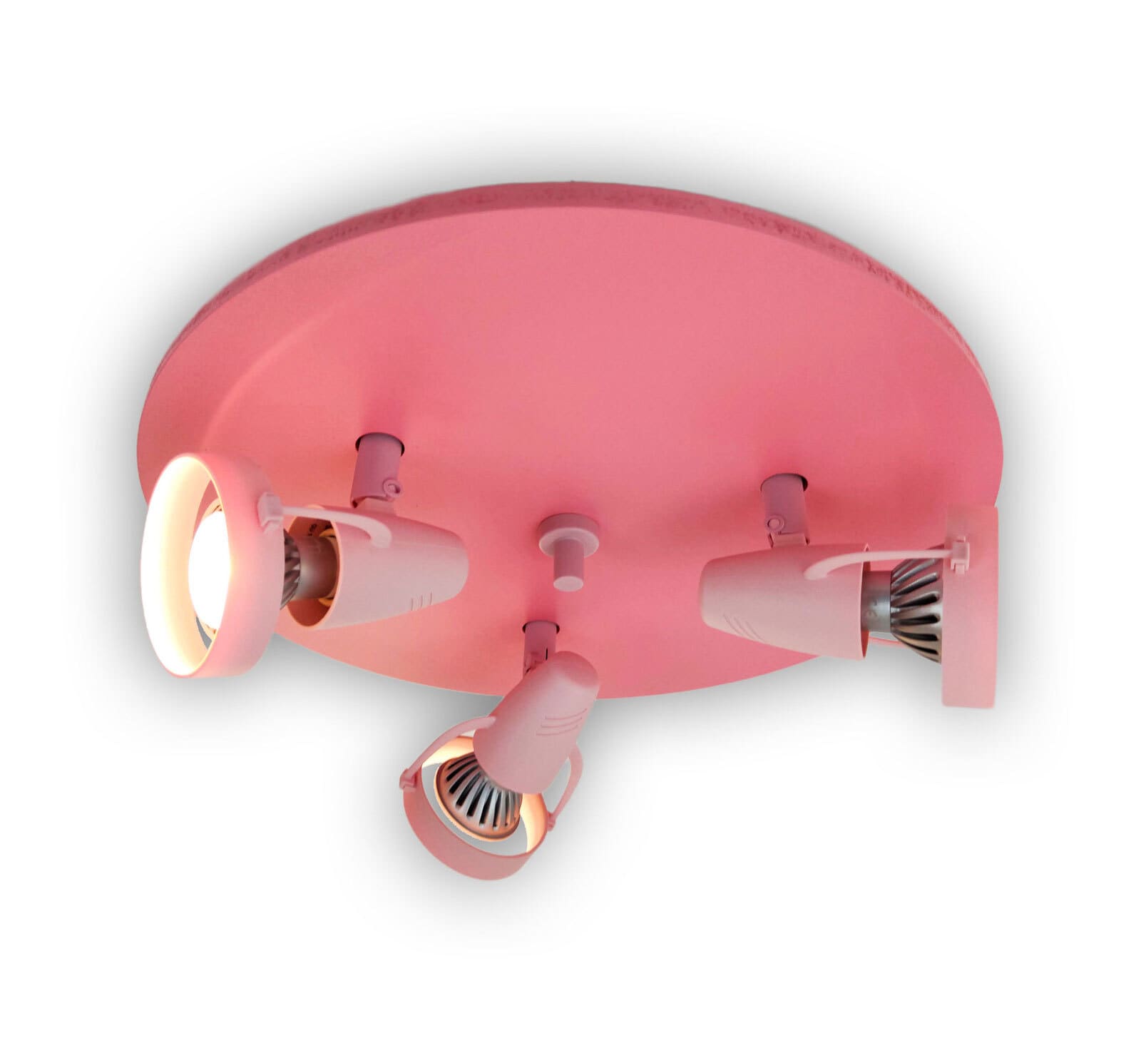 niermann Retrofit Kinderlampe Decke 3 Spots STRAHLER pastellrose