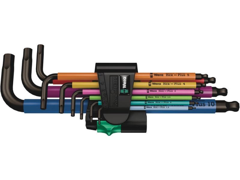 Wera Winkelschlüssel-Set 1.5-10 mm Innensechskant Winkelschlüsselsatz, metrisch, BlackLaser