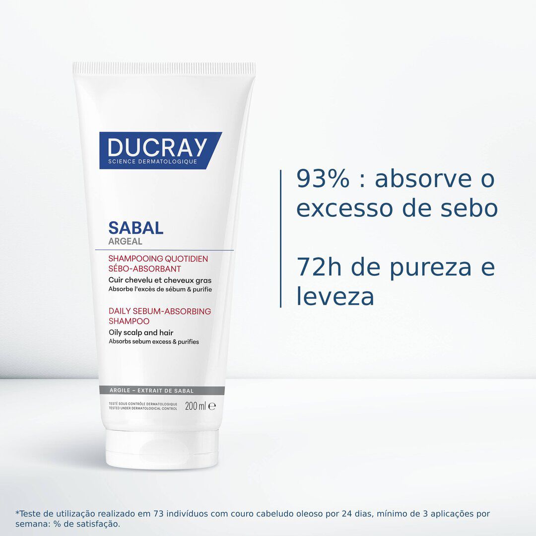 Ducray Sabal Argeal Champô Diário Seboabsorvente 200ml - 200ml