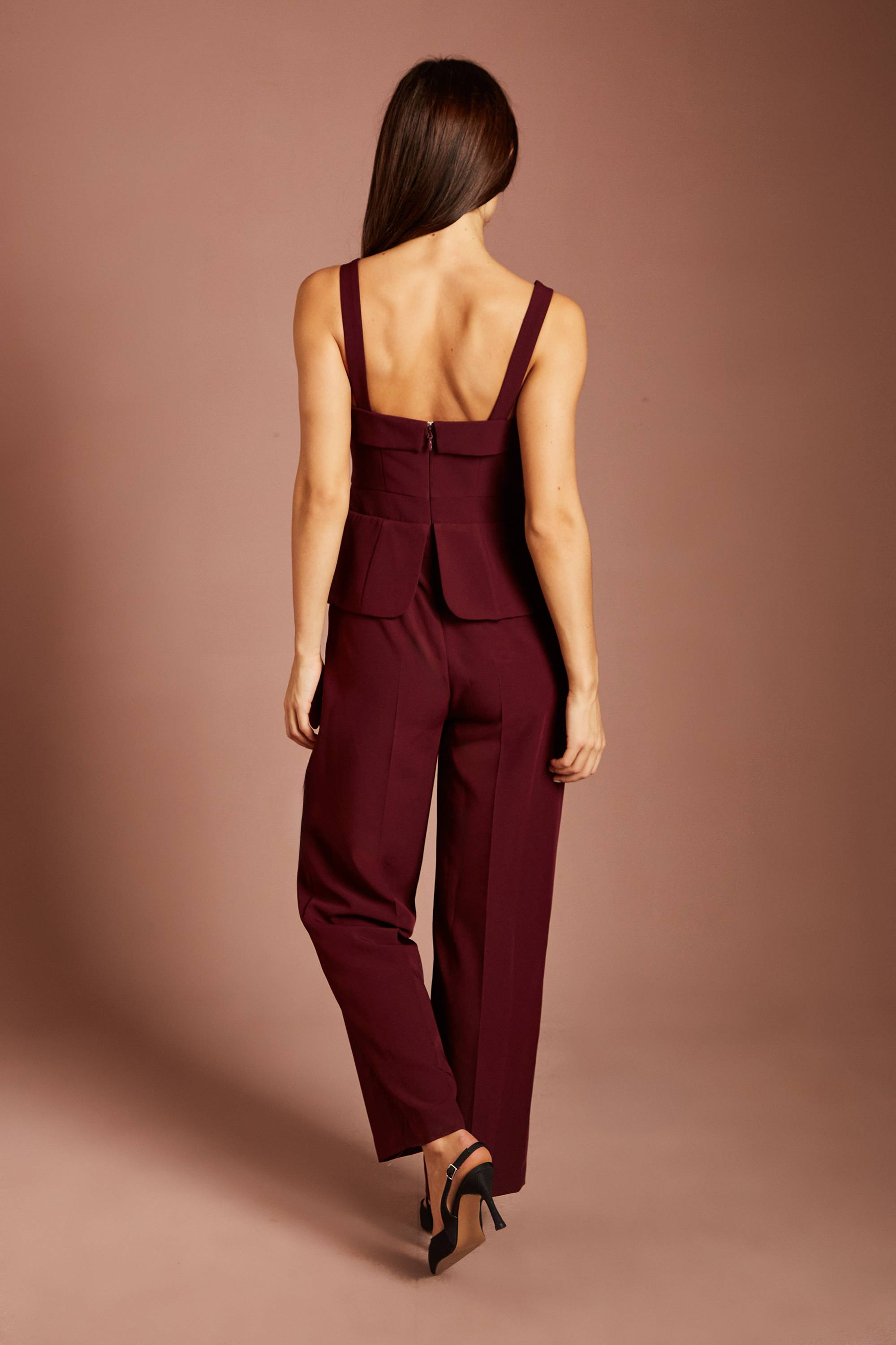 Coast Combinaison-pantalon Sans Manches Ceinturée Avec Détail Péplum
