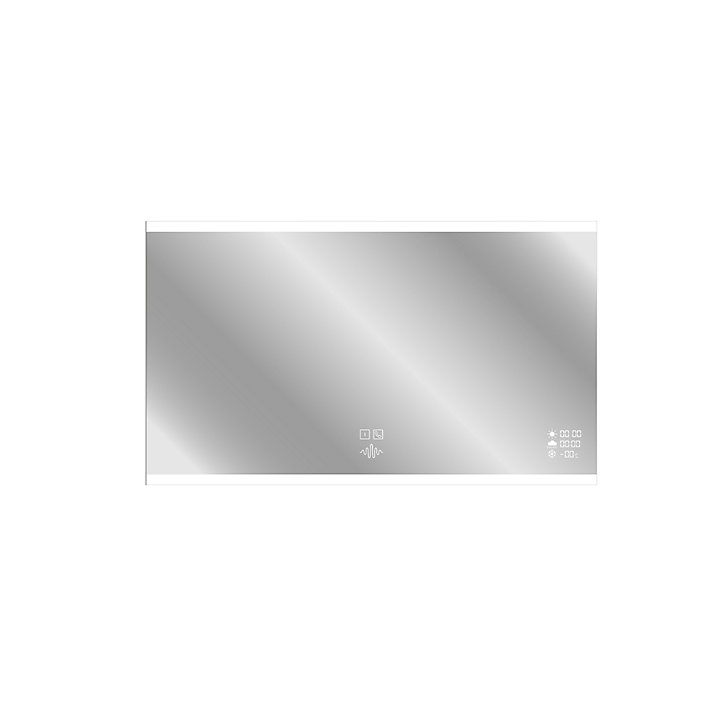 Miroir de salle de bains lumineux LED connecté 70 x 120 cm, argenté, MPGlass BroadWay