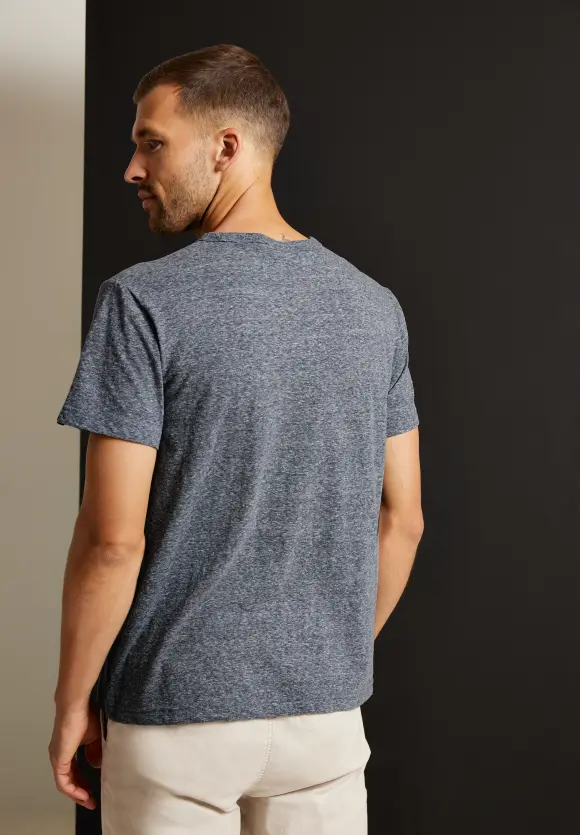 T-Shirt mit Frontprint - smoke grey melange