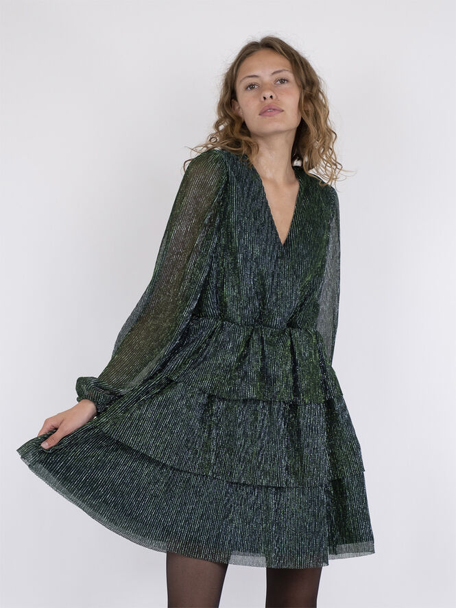 Neo Noir Nene Glitz Dress Grøn