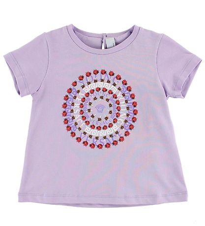 Young Versace T-shirt - Lavendel m. Logo/Marieh?ns