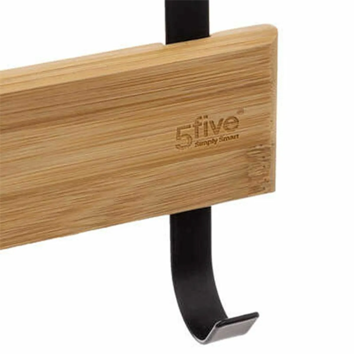Porte-serviettes en bambou Natureo - Noir