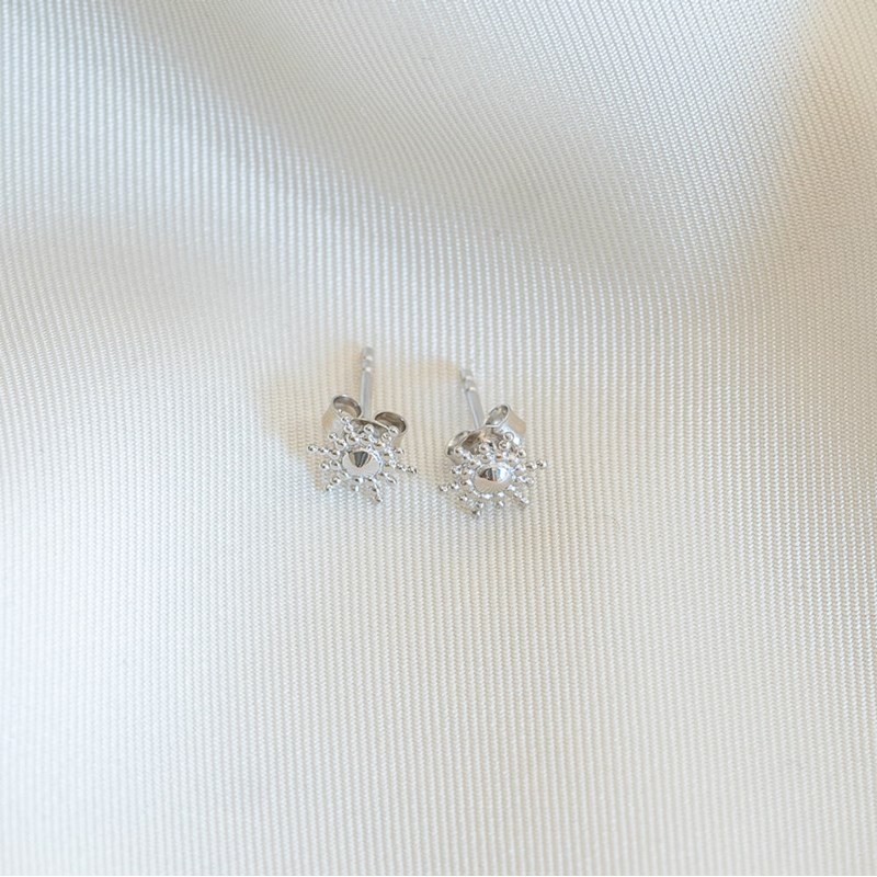 Boucles d'Oreilles Petites Puces Argent