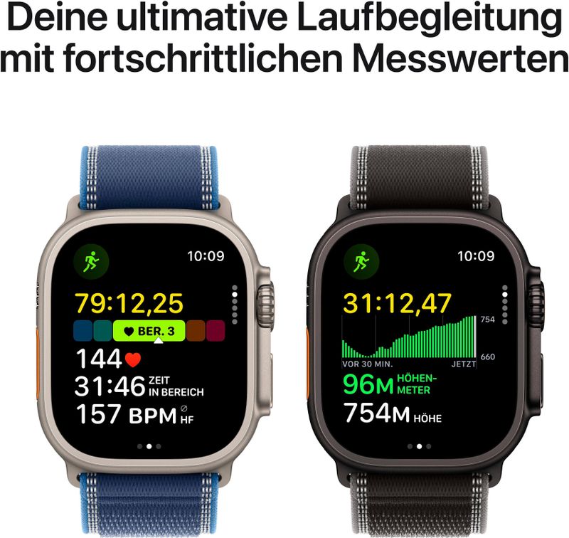 Apple - Watch Ultra 3 - Smartwatch - 49mm - Zwart - Titanium Behuizing - Zwart Alpine Loop Medium