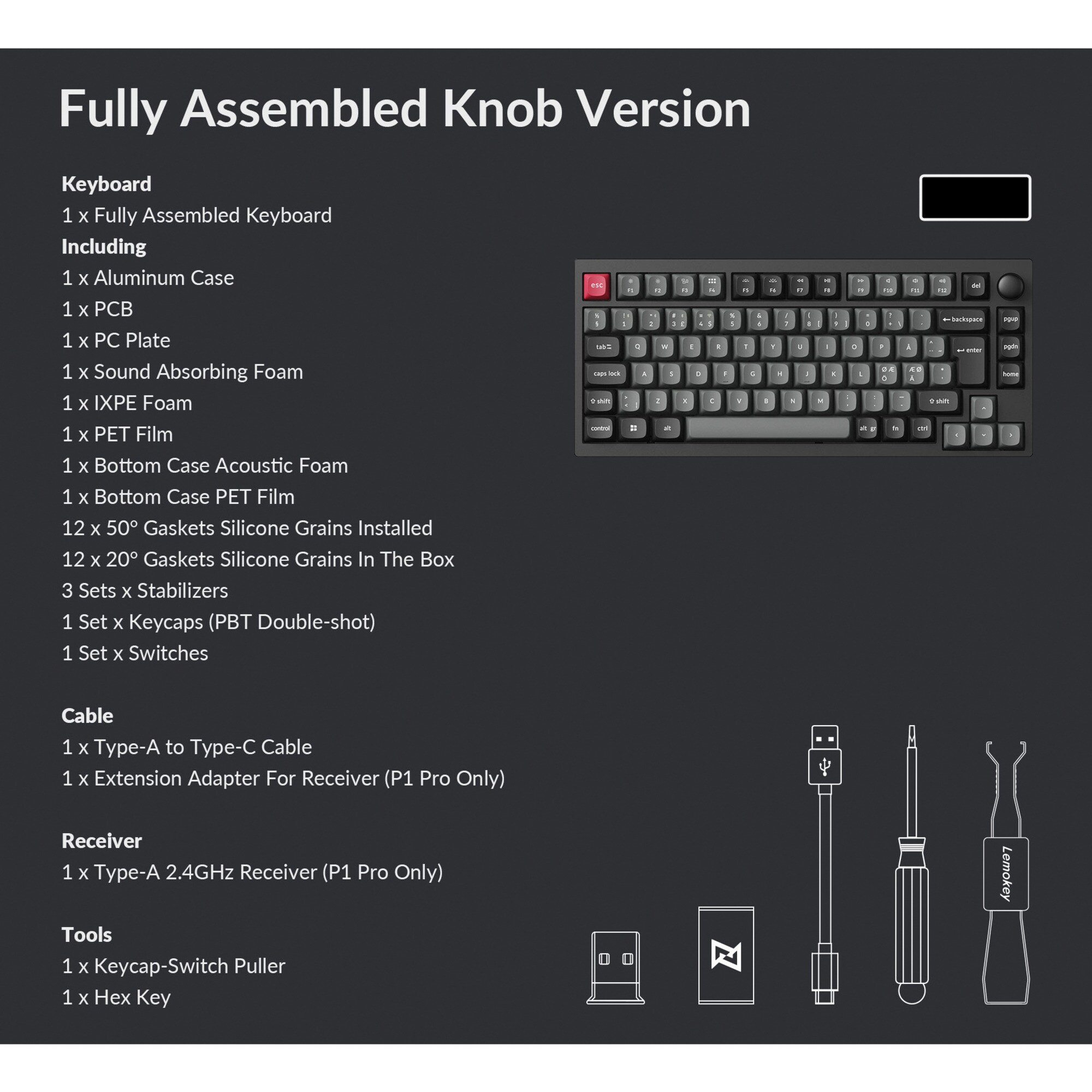 Keychron Gaming-Tastatur Lemokey P1 Pro