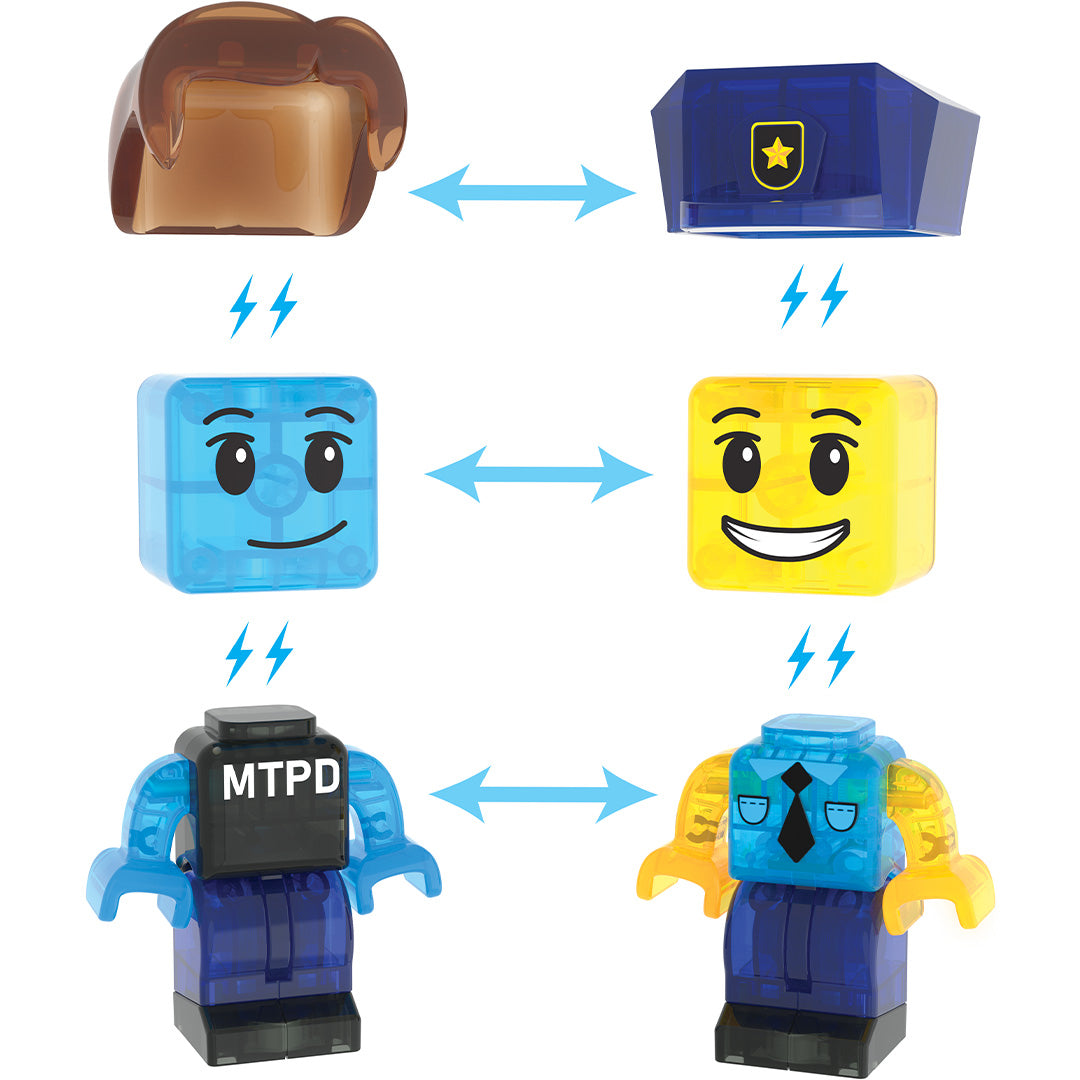 magna-tiles magnetische tegels police station - 35st
