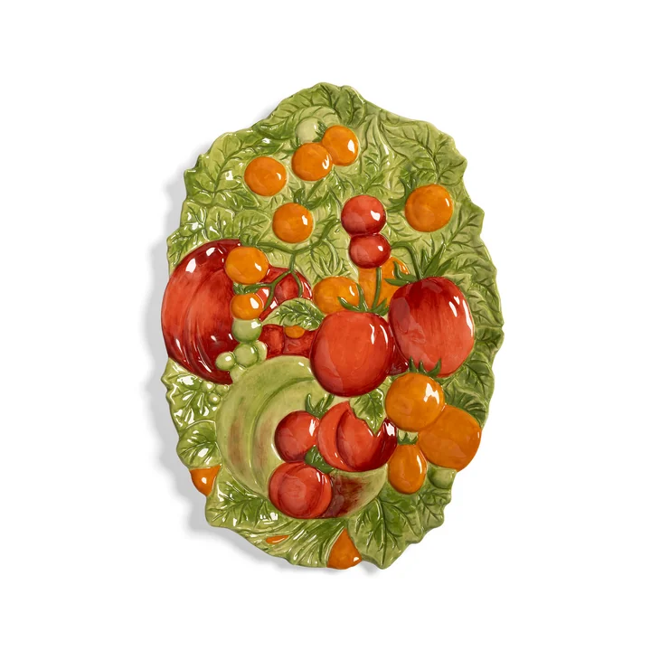 &klevering - Legume Servierplatte Tomate, 27 x 37,5 cm, mehrfarbig
