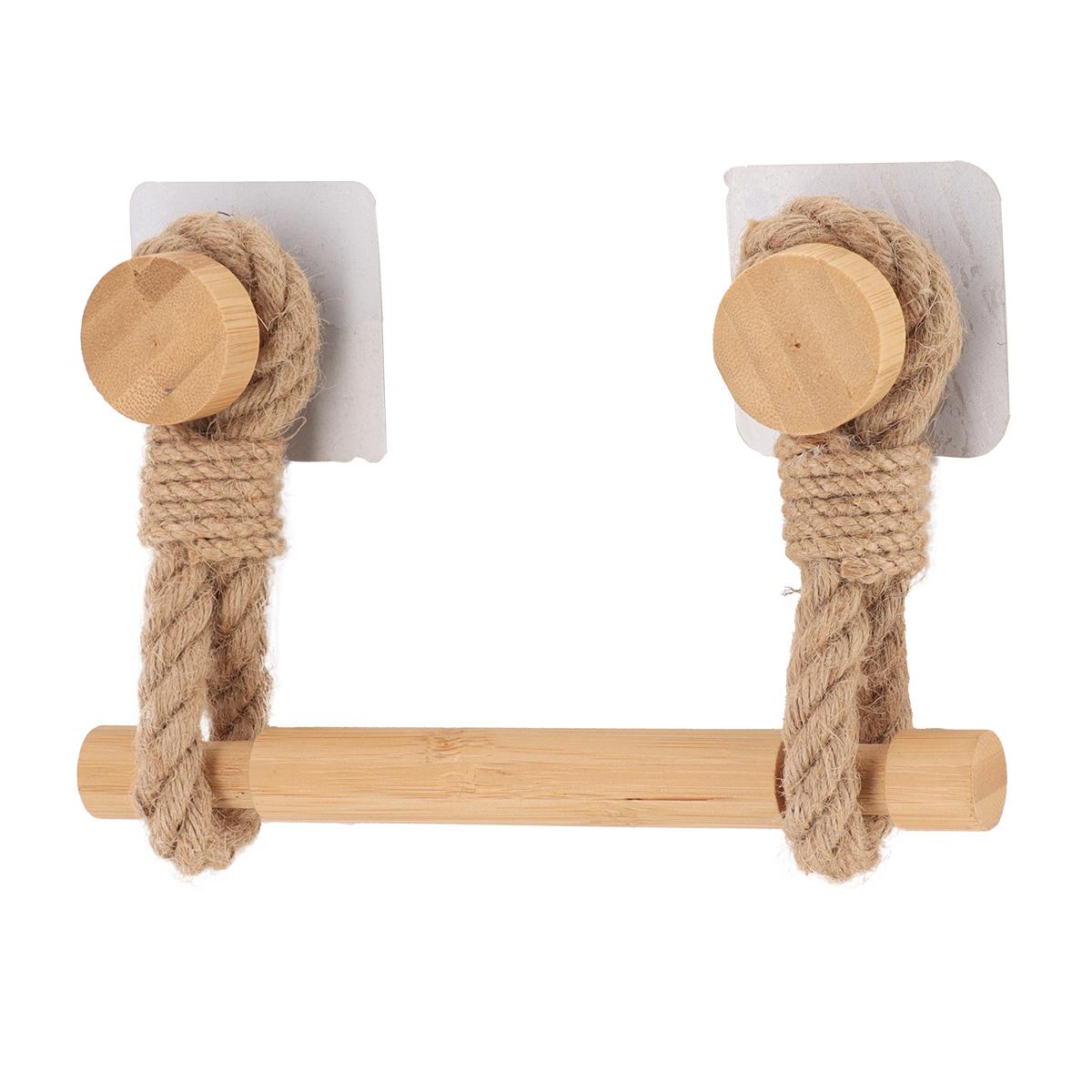 DEROULEUR PAPIER WC BAMBOU LANIERES CORDE NATUREL