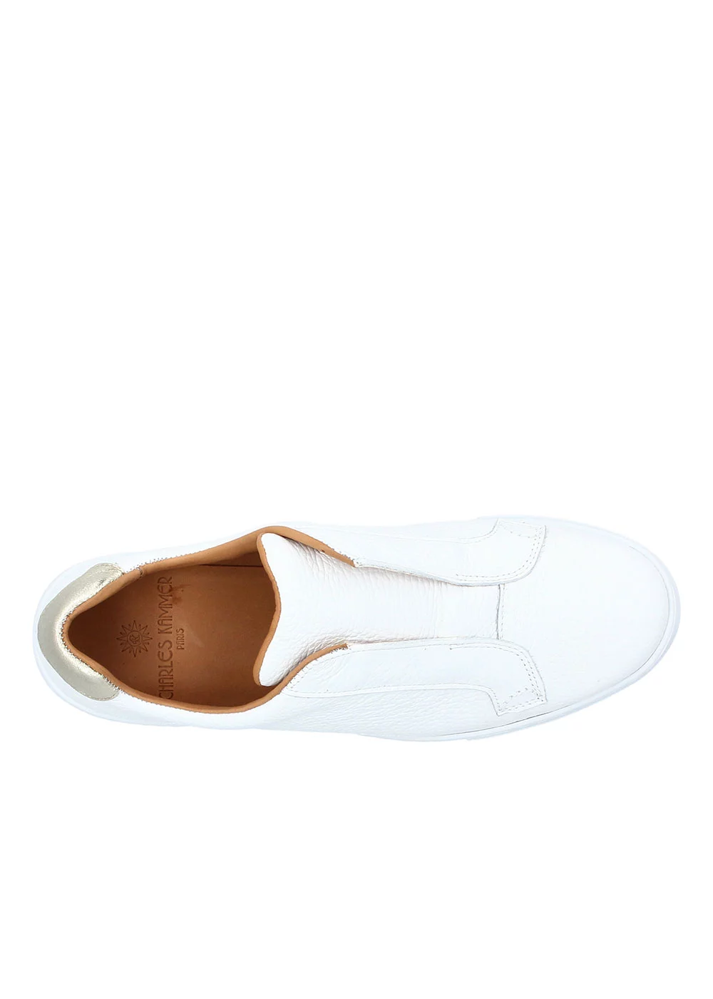BASKET SLIPPERS TAYLOR CUIR BLANC