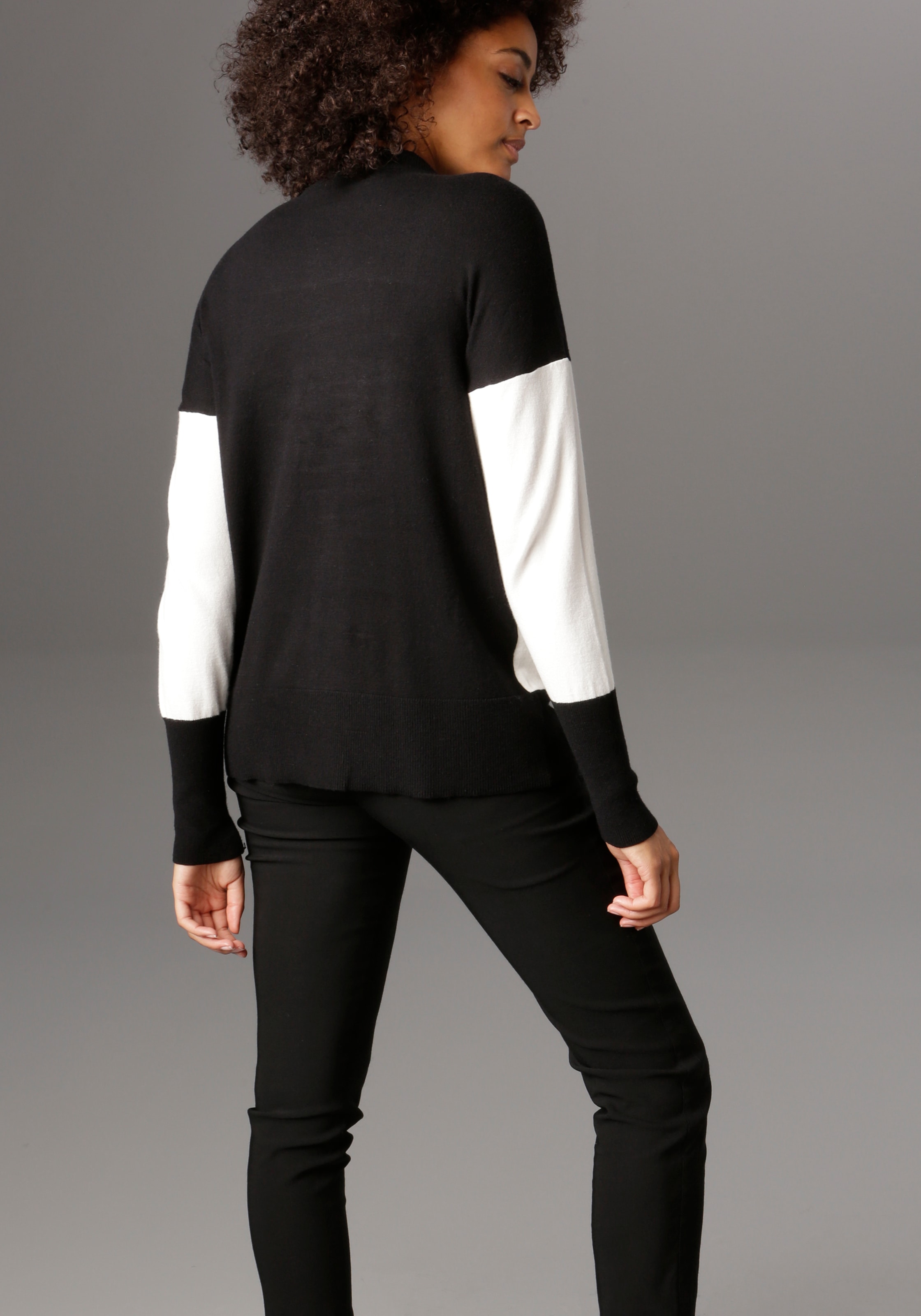 Aniston SELECTED Strickpullover , mit modisch kurzem Stehkragen