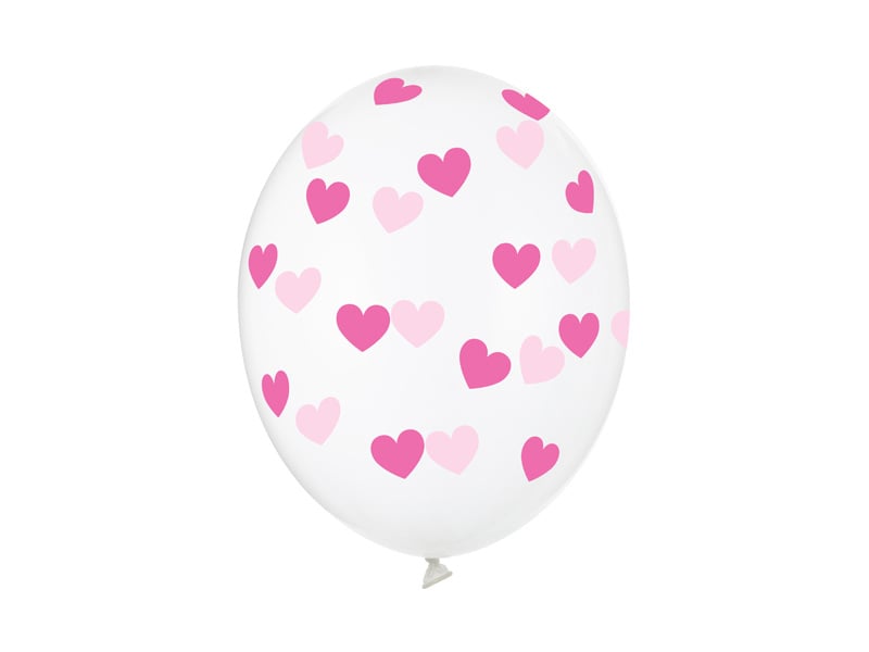 Doorzichtige Ballonnen Roze Hartjes