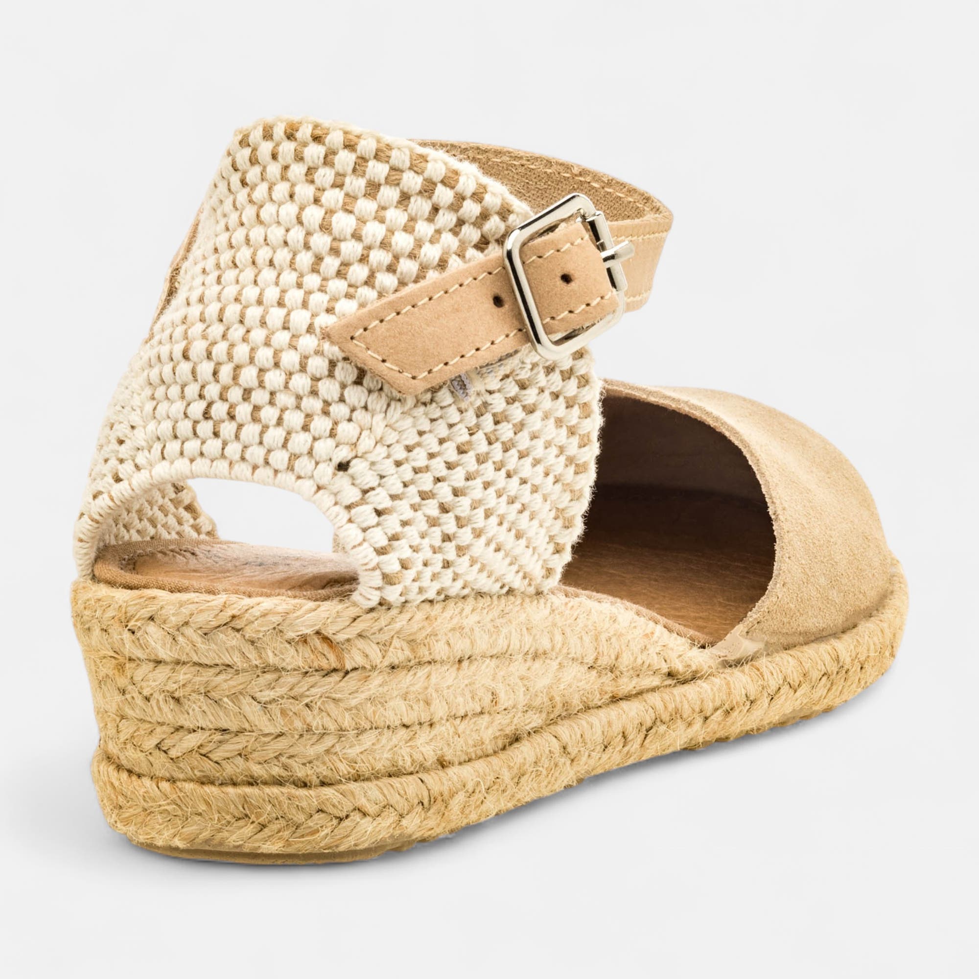 Espadrilles Femme en cuir beige