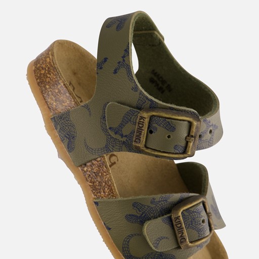 Kipling Giganto 1 Sandalen groen imitatieleer