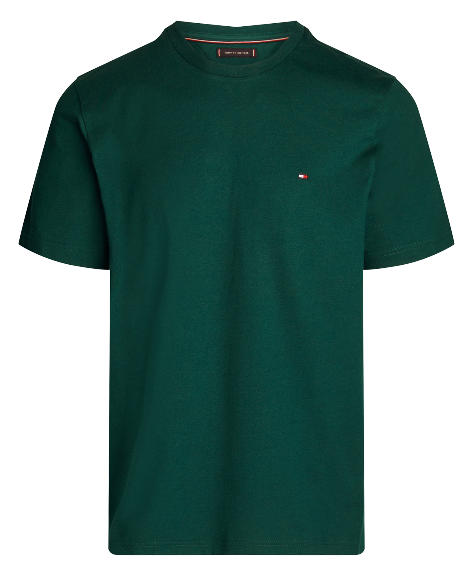 Tee-shirt col rond droit en coton | Vert
