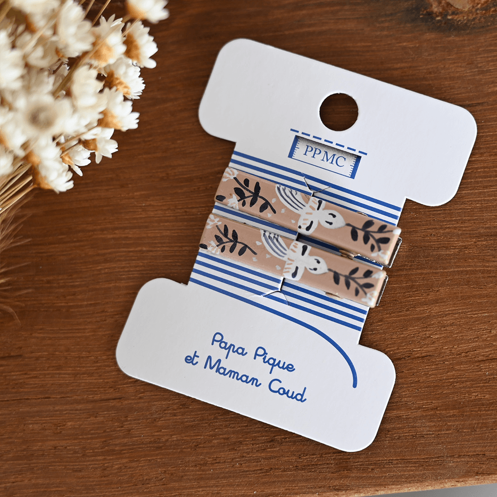 Petite Barrette Croco Oiseau Bandana