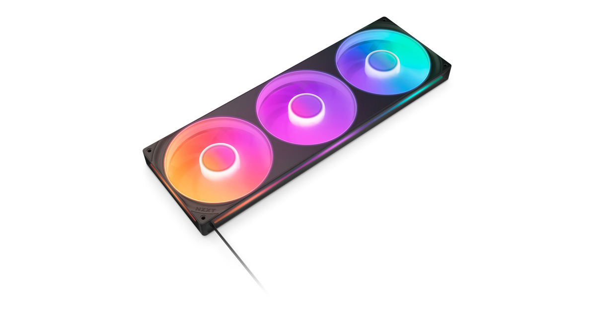 NZXTF420 RGB CORE case fans  (Zwart, 3 stuks, 420 x 140 x 26 mm)