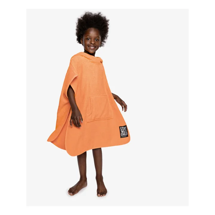 Beach & Bandits Poncho Eponge Coton Bio | Orange