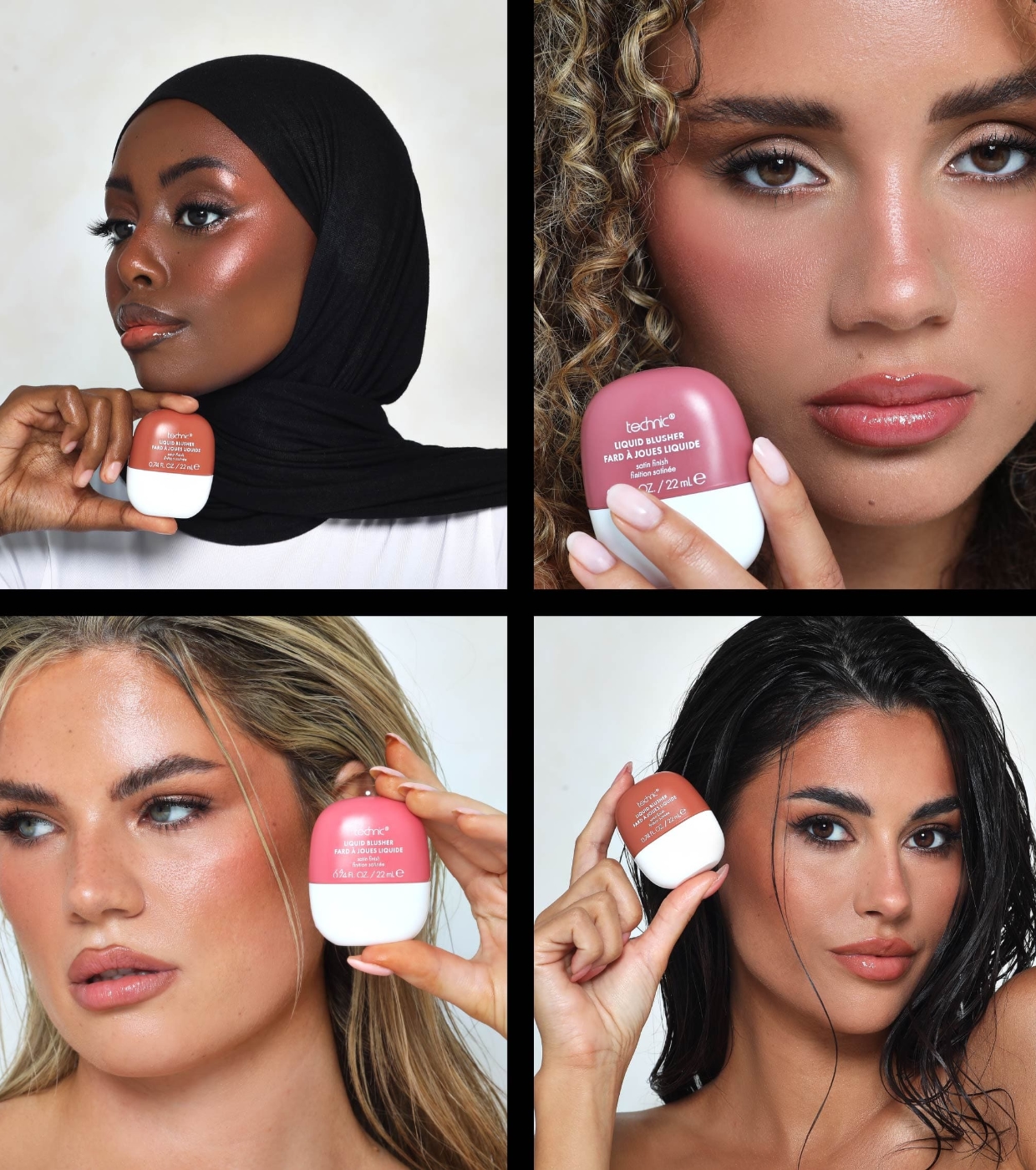 Technic Cosmetics - Blush líquido com acabamento acetinado - Pink Flamingo