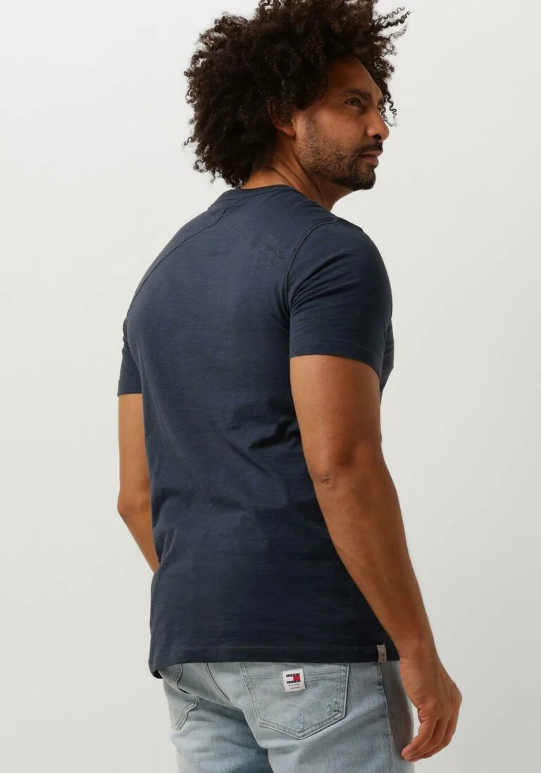 CAST IRON donkerblauwe cast iron t-shirt short sleeve r-neck organic cotton slub essential