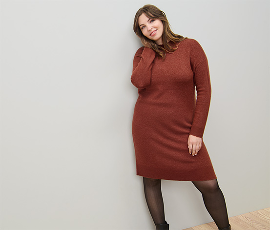 Strickkleid mit Wollanteil