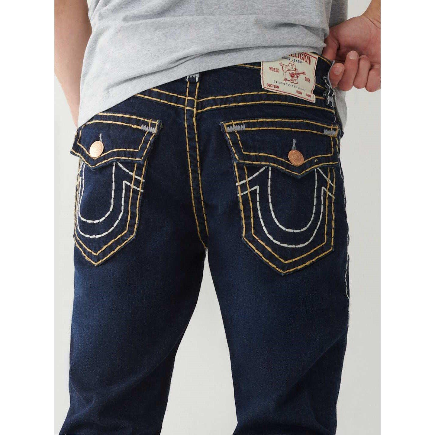 True Religion TR Ricky T Stitch Straight Jeans Mens