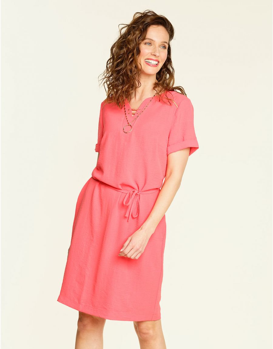 Robe chic rouge corail