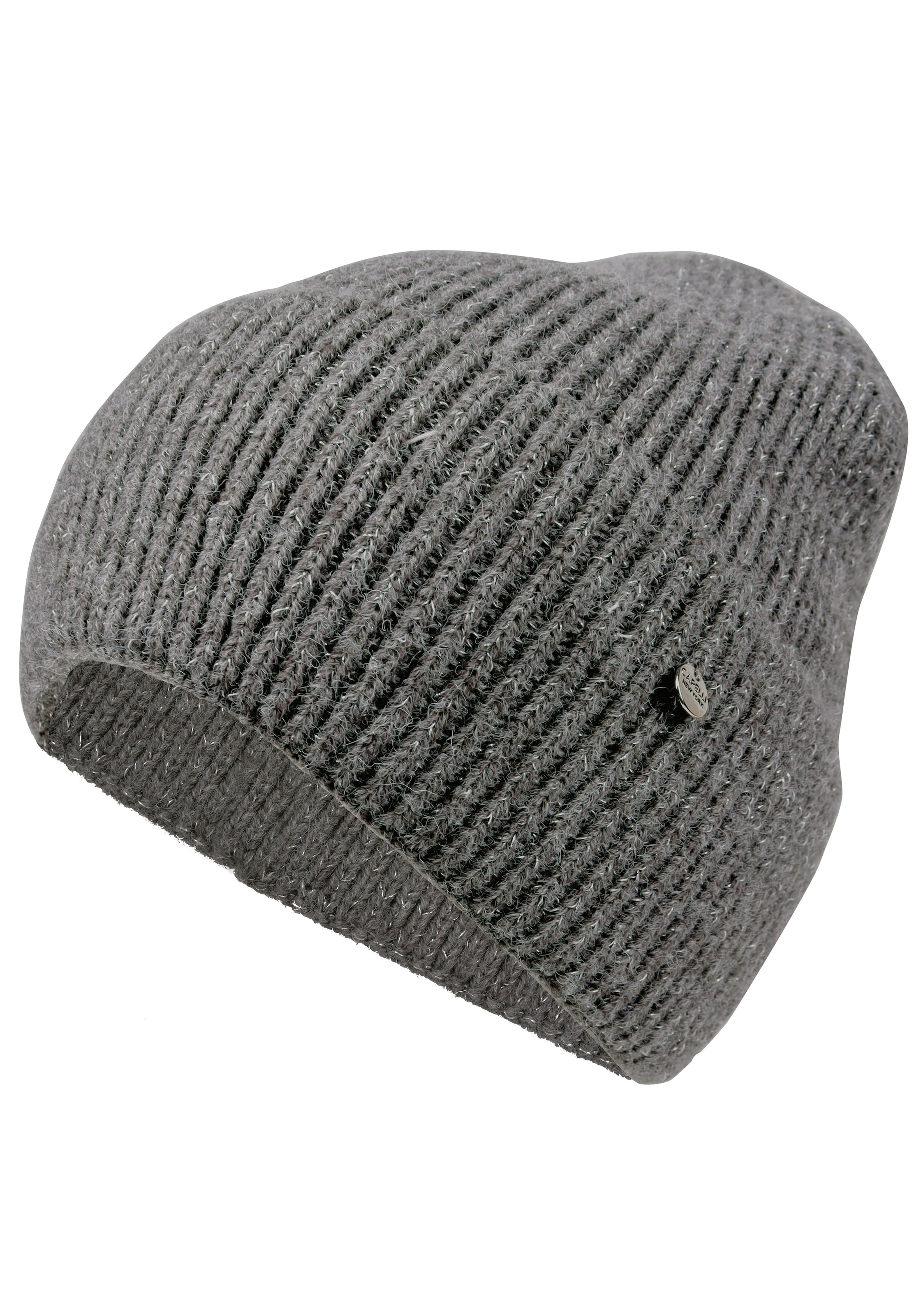 Capelli New York Beanie , Strickmütze mit dezent eingearbeiteten Glitzerfäden