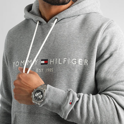 Sweat Capuche Gris Chiné