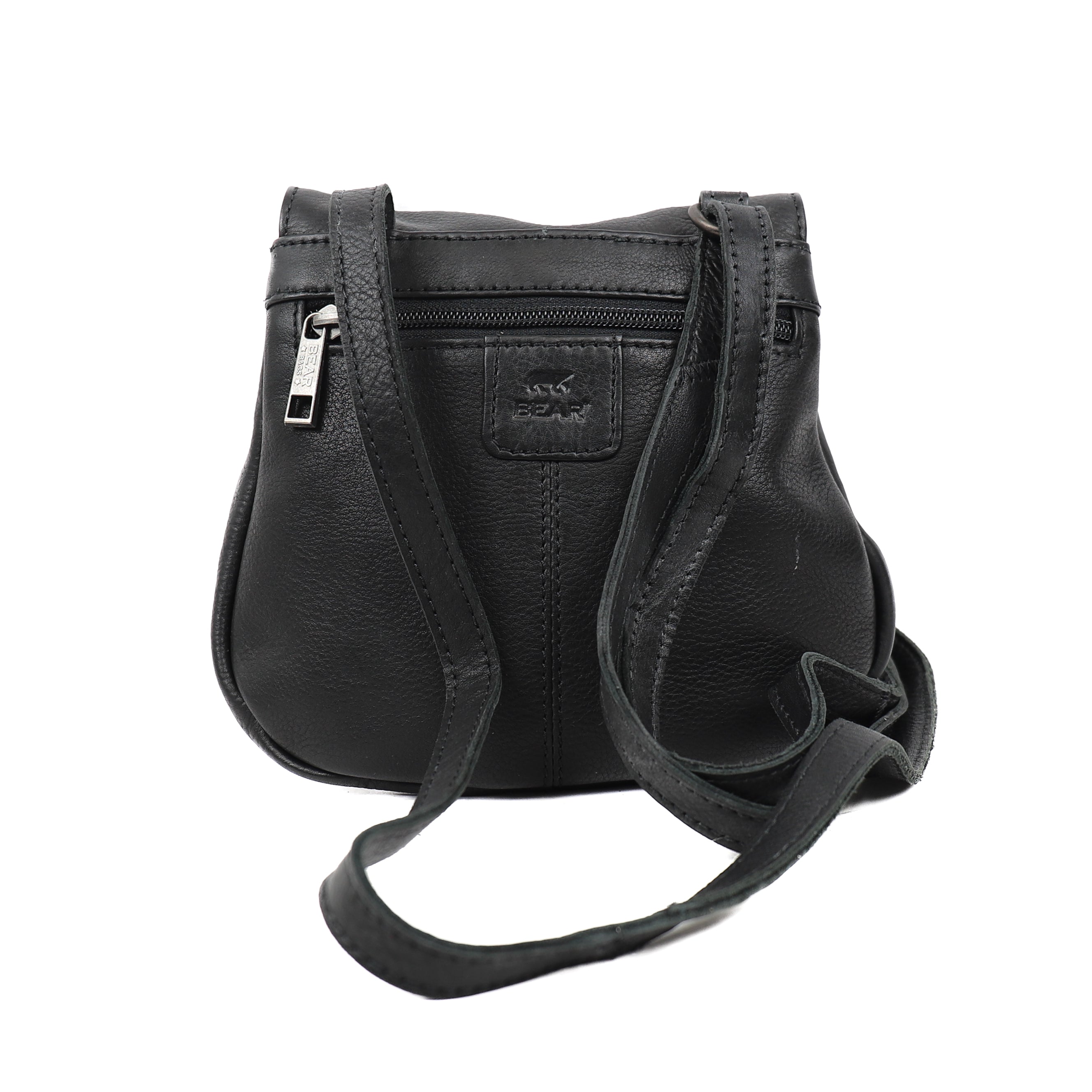 Schoudertasje met trekkoord 'Bouline' zwart Zwart