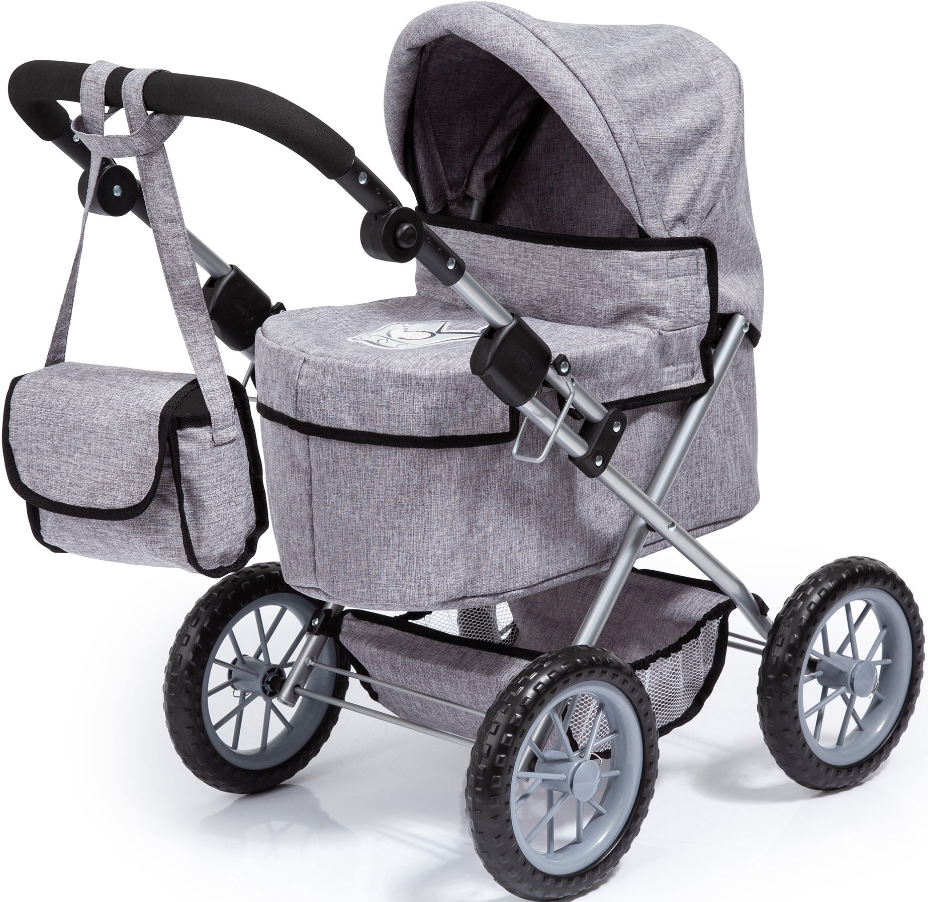 Bayer Puppenwagen »Trendy, grau« mit Wickeltasche