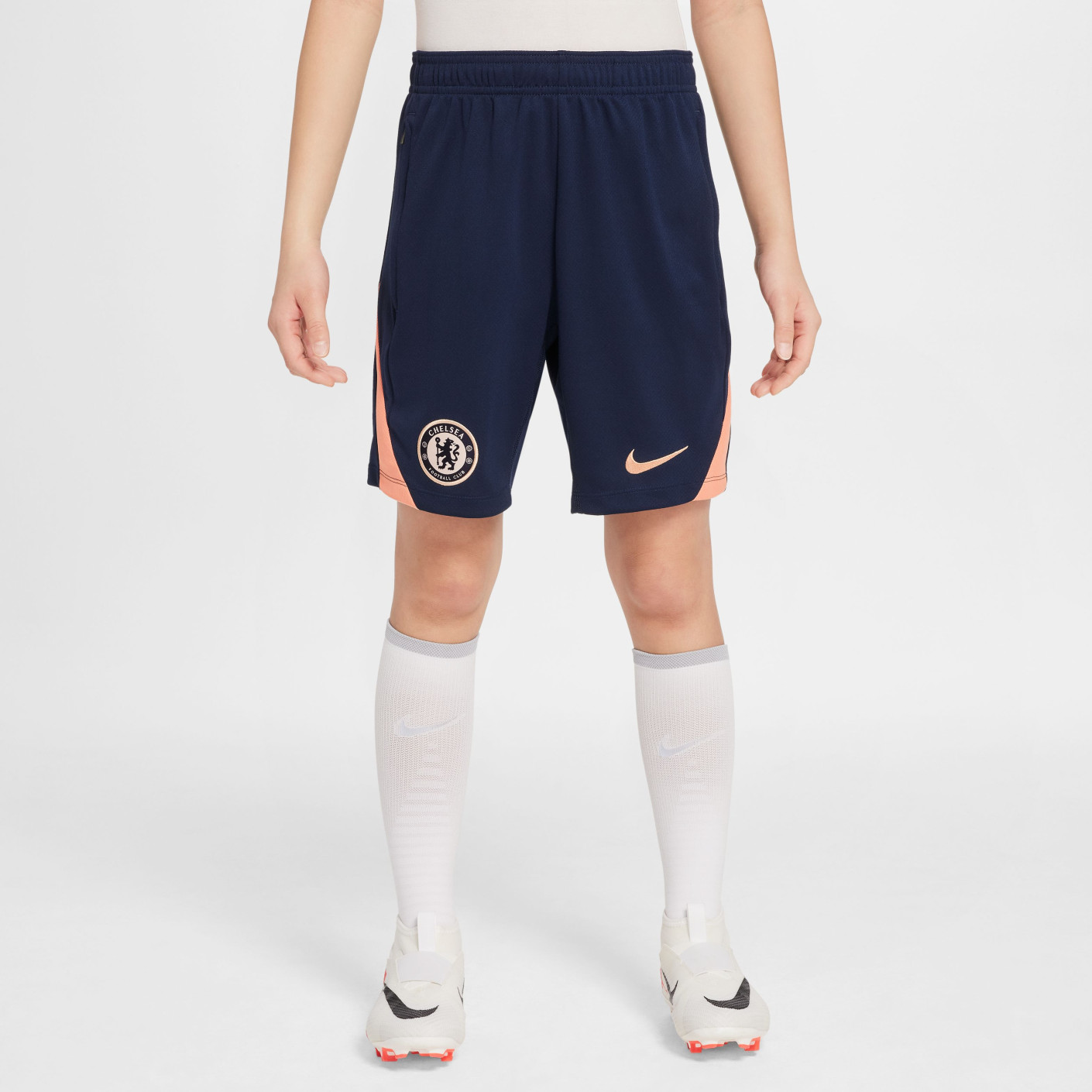 Nike Chelsea Strike Trainingsbroekje 2024-2025 Kids Donkerblauw Lichtroze Goud