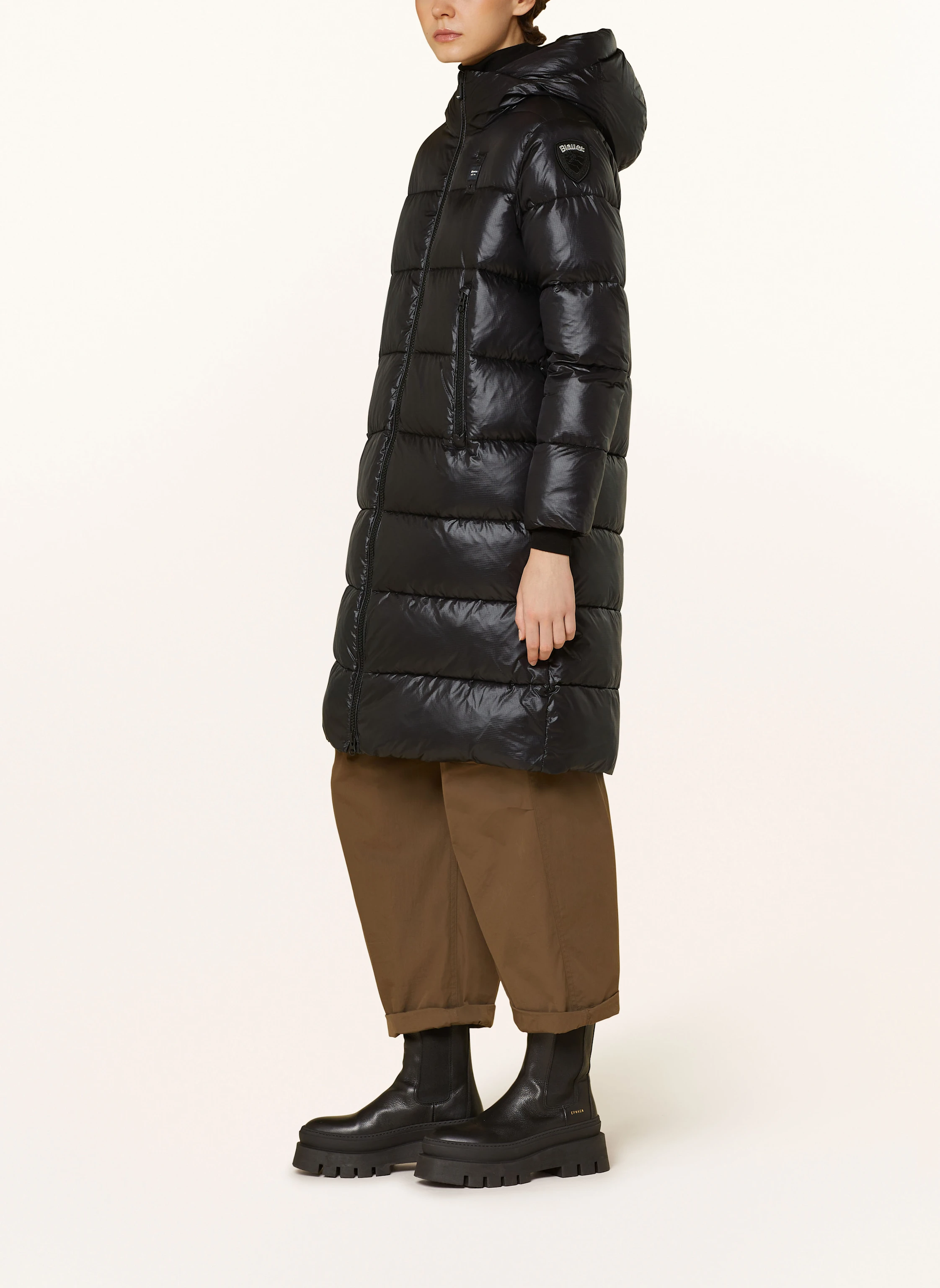 Blauer Steppmantel MARTHA