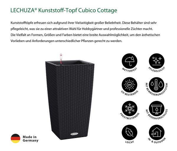 LECHUZA® Kunststoff-Topf Cubico Cottage,