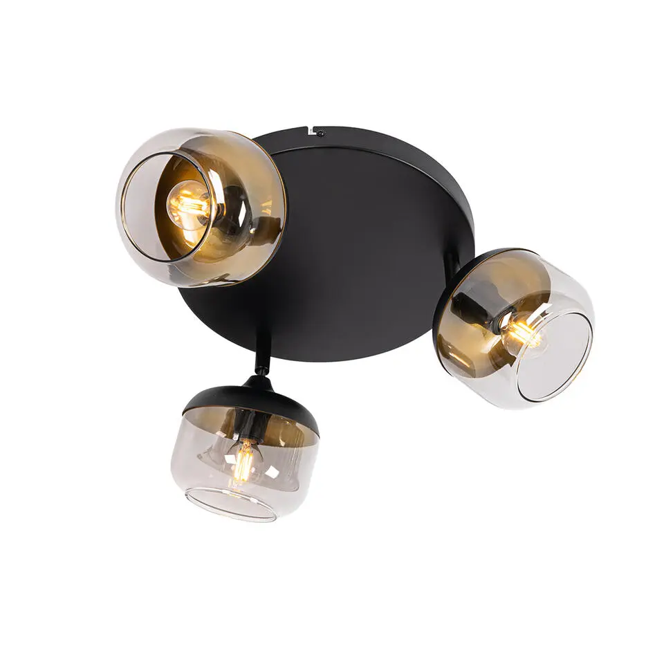 Qazqa opbouwspots kyan grijs e14