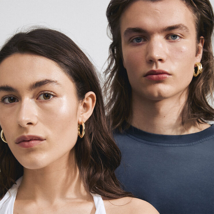 Pilgrim BELIEVE recycled hoop earrings gold-plated Guld