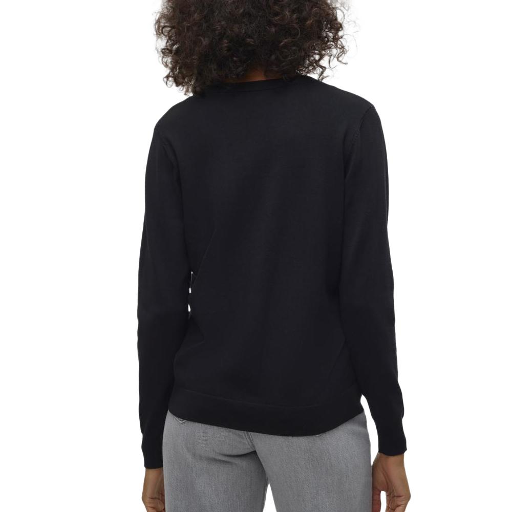 Vero Moda Gilet Noir Femme Vero Moda Silje V-neck Cardigan Moonbeam