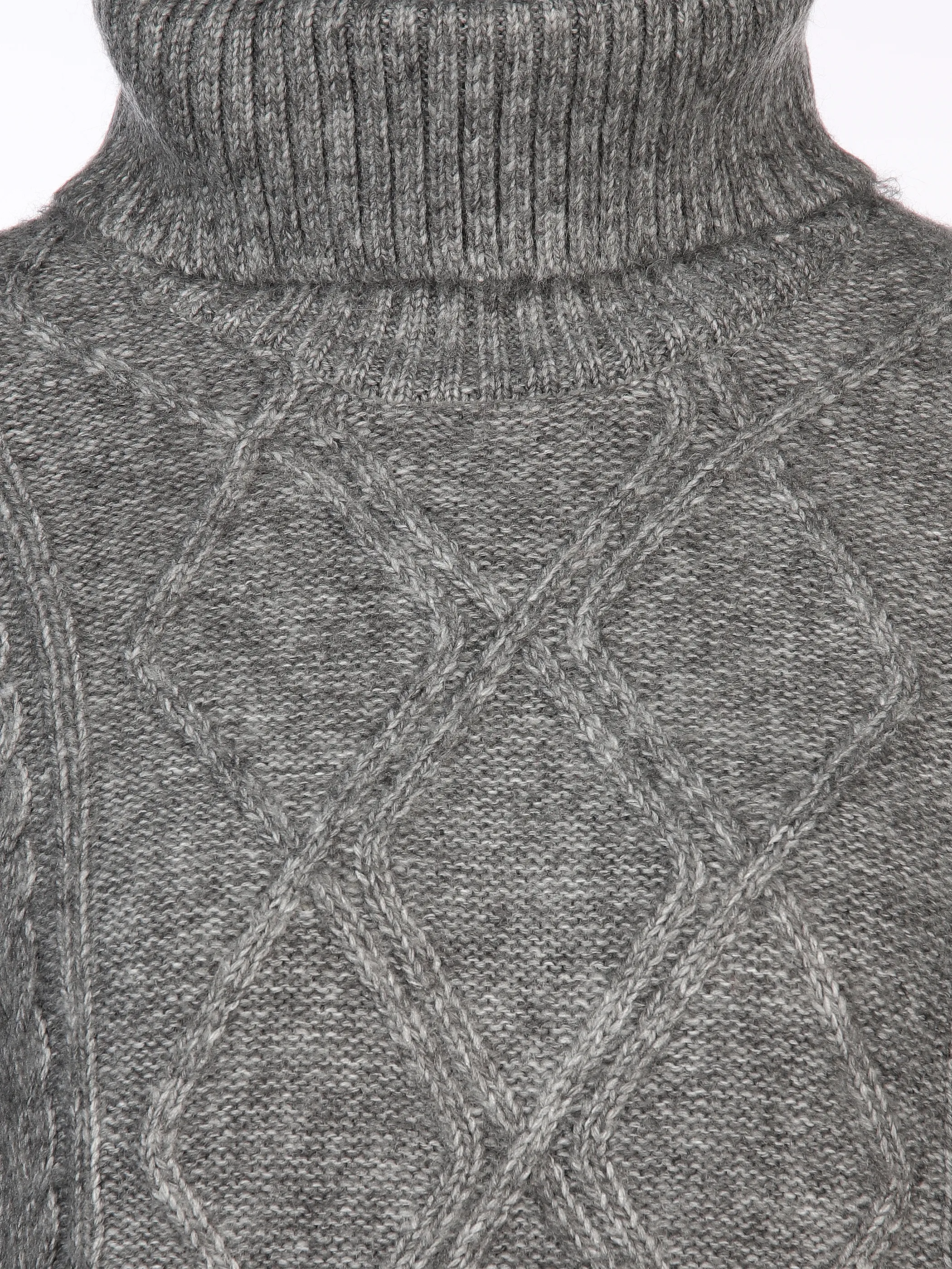 Damen Pullover mit Rollkragen und Muster