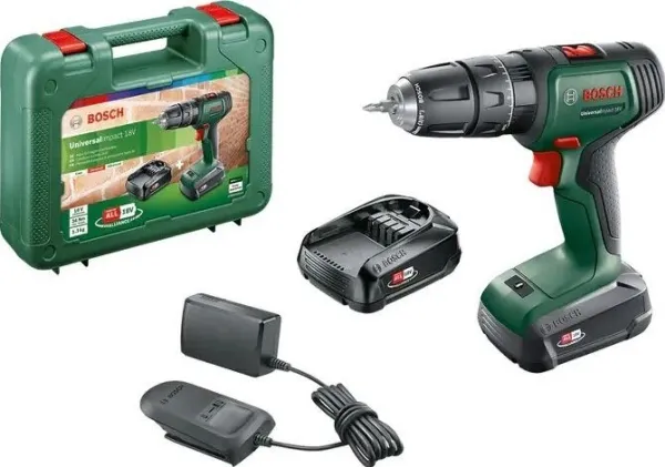Bosch AKKUSLAGBOREMASKINE UNI IMPACT 18V 2X1,5