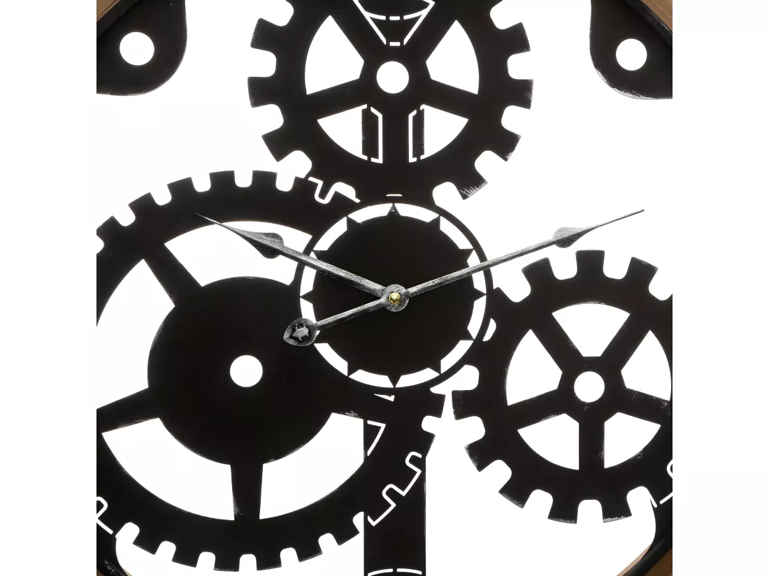 Pendule murale silencieuse avec mécanisme apparent D 58 cm