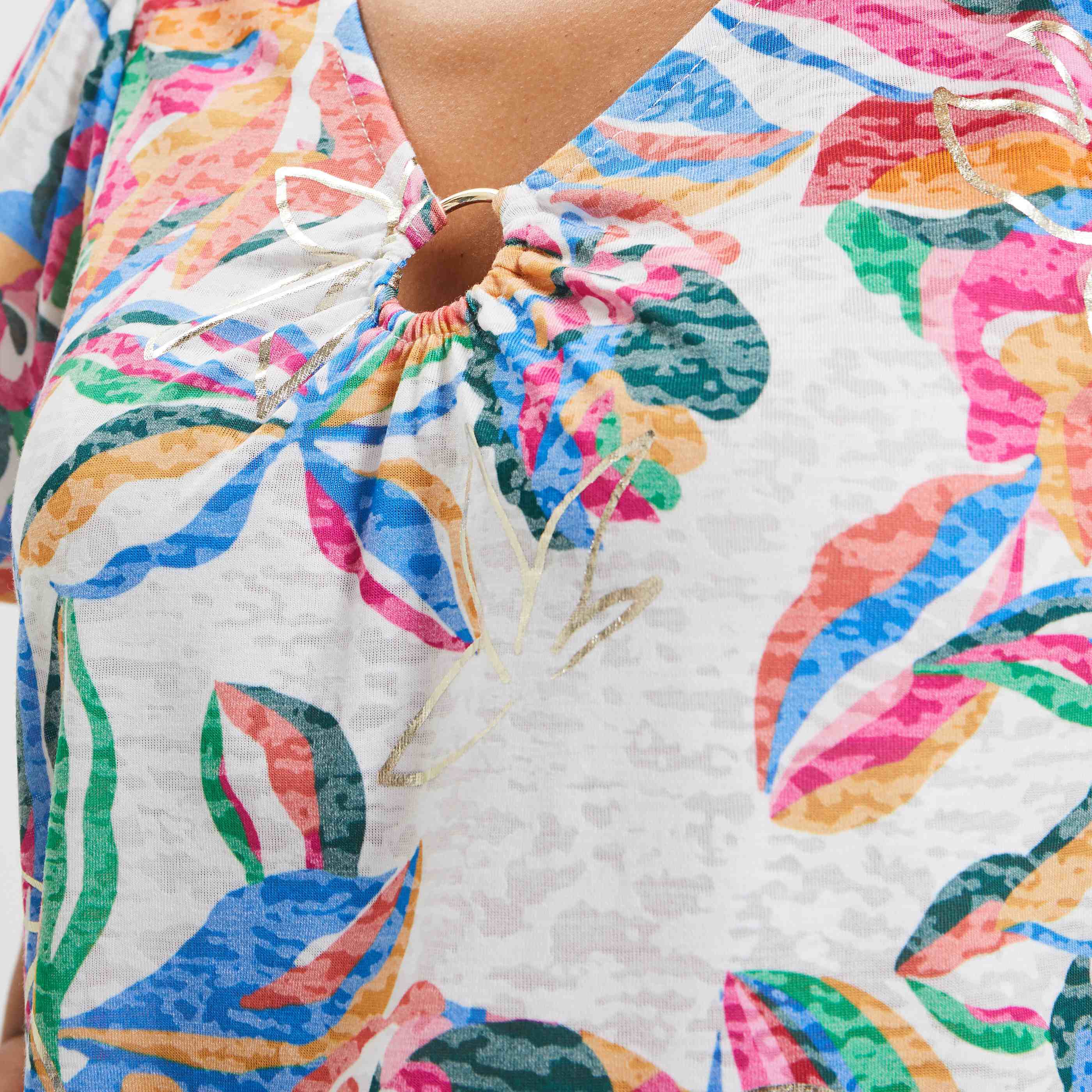 T-shirt imprimé femme - BLANC CASSE
