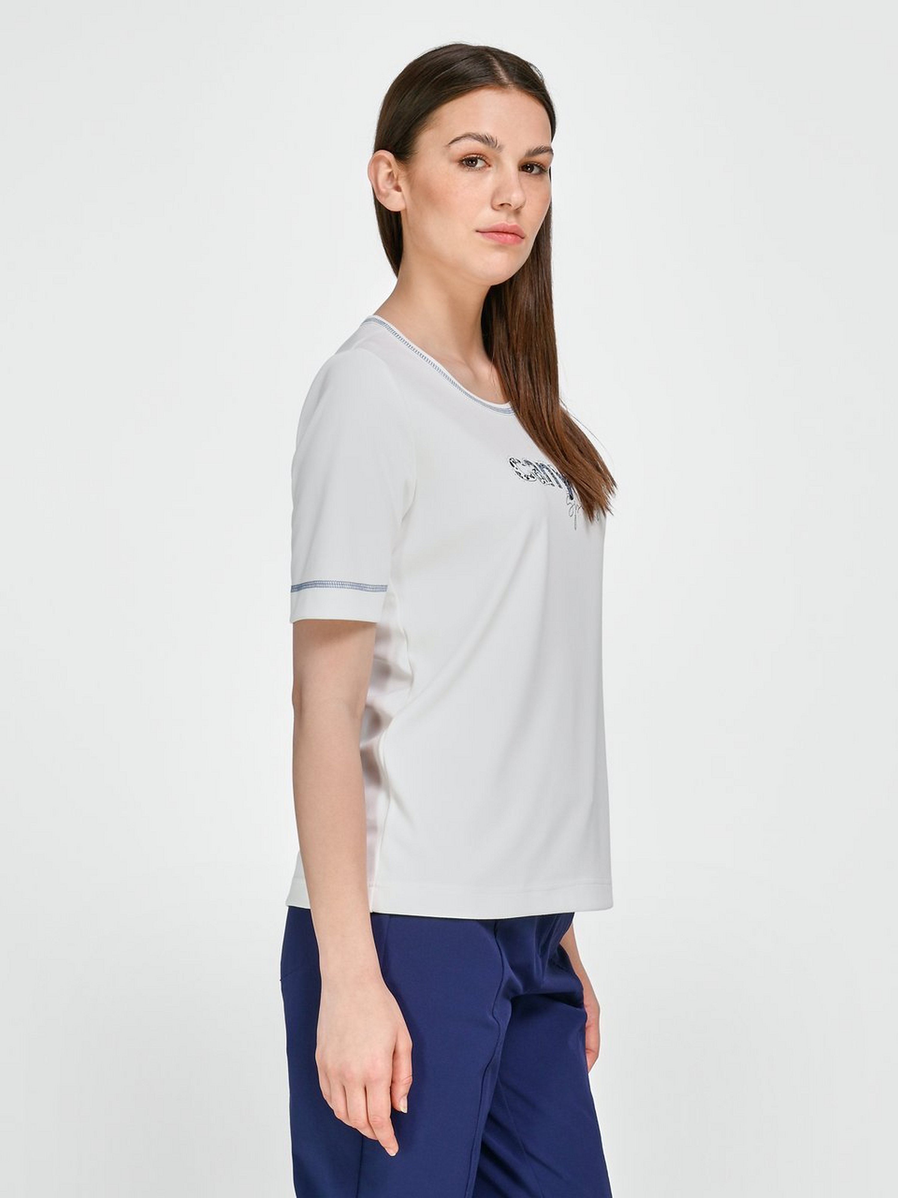 Rundhals-Shirt mit 1/2-Arm