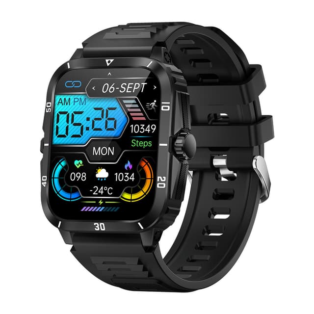 Smartwatch med sundhedsovervågning og fitnesstracking
