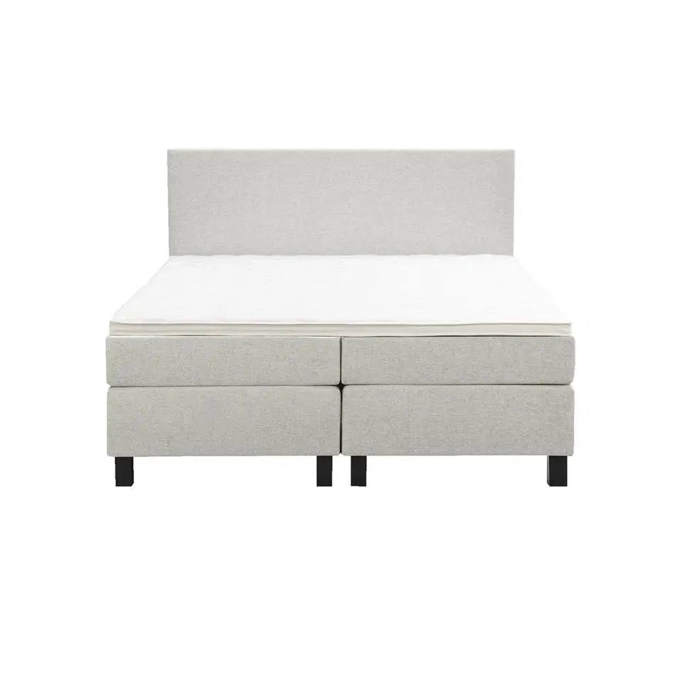 Boxspring Liv egaal - ecru - 180x200 cm - vierkante poot