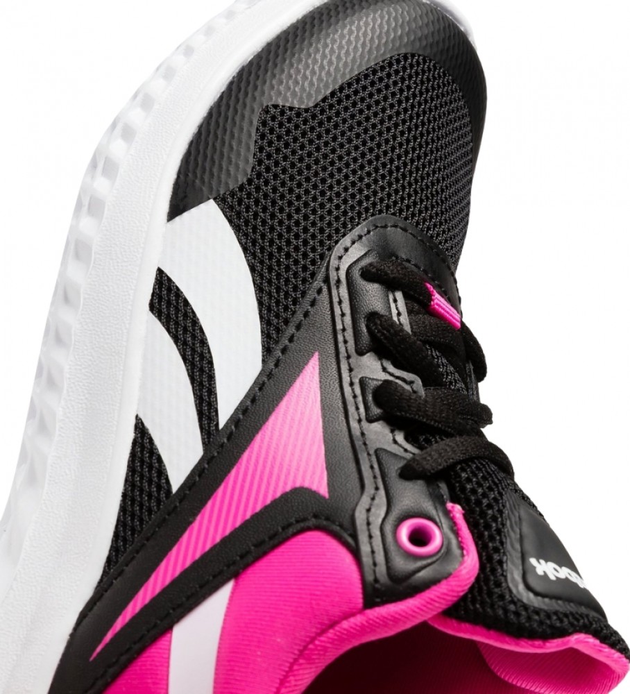 Tênis Reebok Rush Runner 5, rosa e preto.